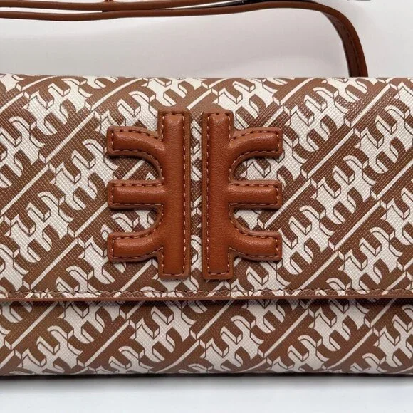 NWT JW PEI FEI FLAP MONOGRAM 2 IN 1 WALLET SHOULDER BAG IN BROWN - OS - Picture 5 of 9